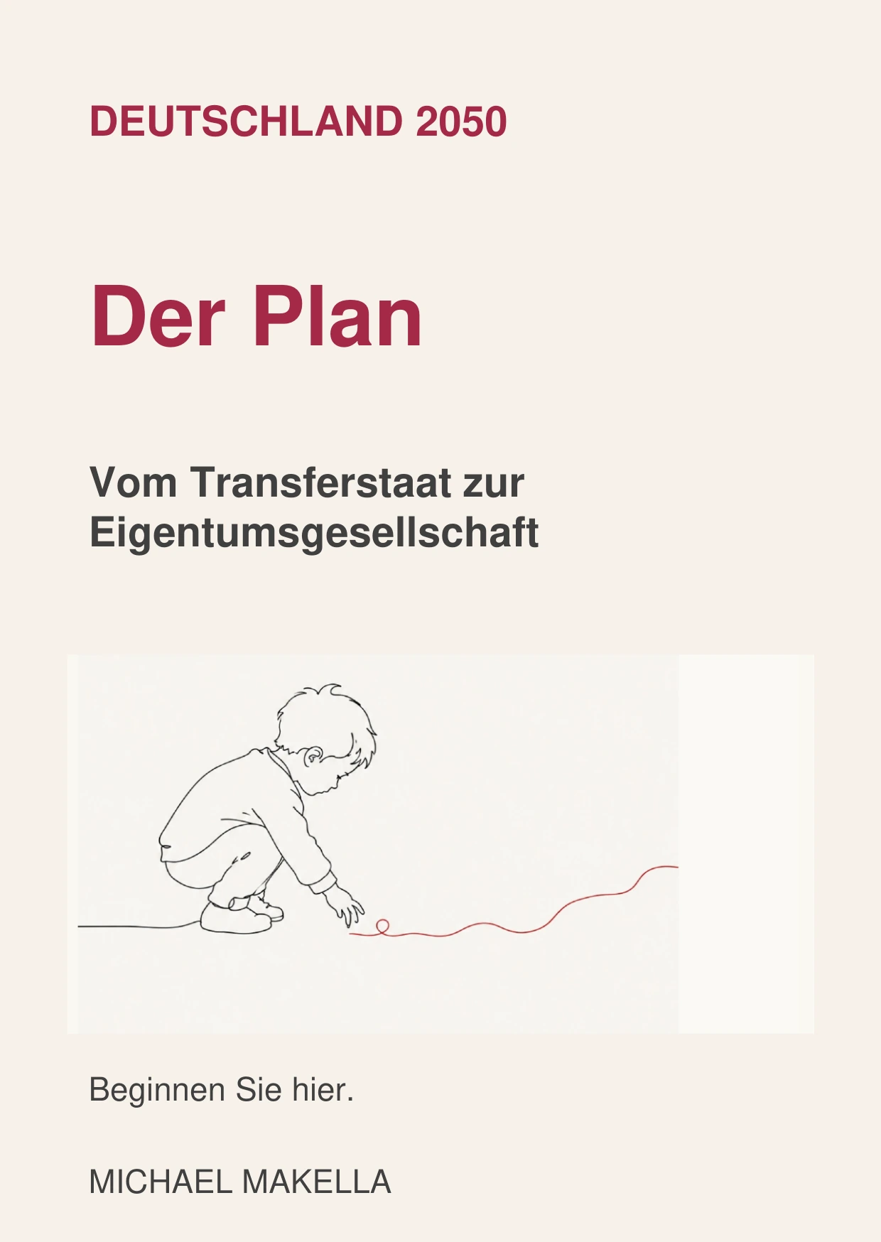 Cover der Broschüre Der Plan